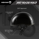 Highway 21 .357 Solid Half Motorcycle Helmet