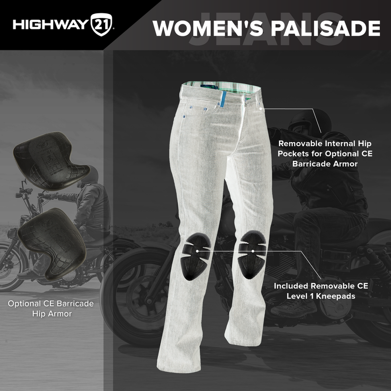 Highway 21 Women's Palisade Motorcycle Riding Jeans