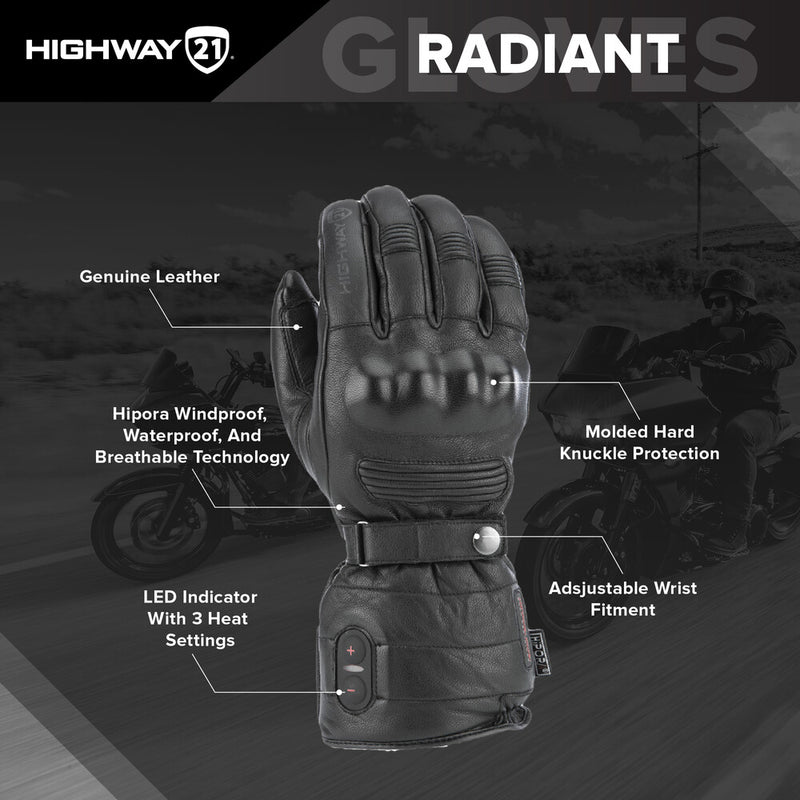 Highway 21 Radiant Heated Motorcycle Riding Gloves