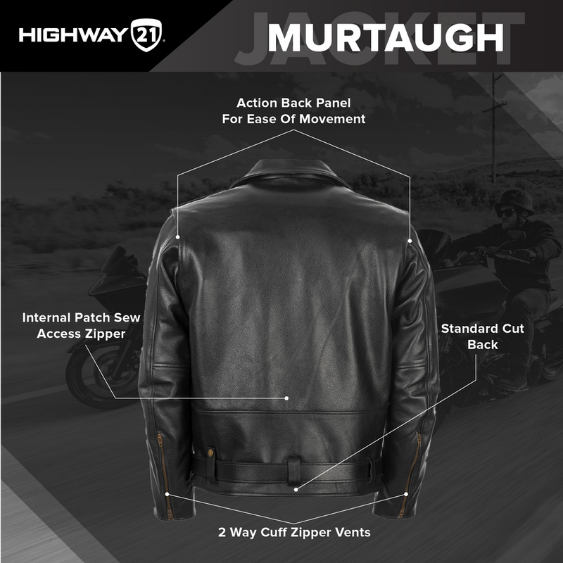 Highway 21 Murtaugh Leather Motorcycle Riding Jacket
