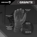 Highway 21 Granite Motorcycle Riding Gloves