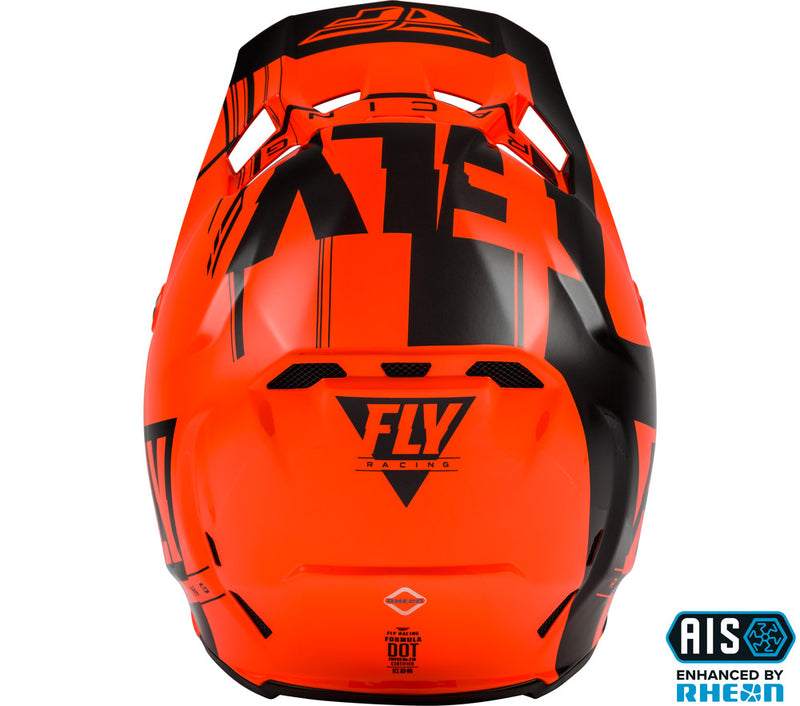 Fly Racing Formula Carbon Vector Cold Weather Snow Helmet (Neon Orange/Charcol Grey)