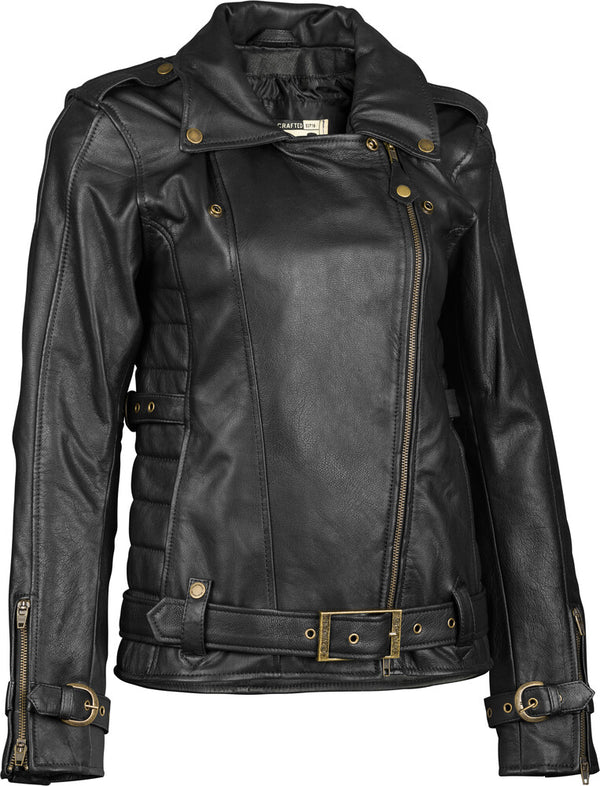 Highway 21 Women's Pearl Leather Motorcycle Riding Jacket