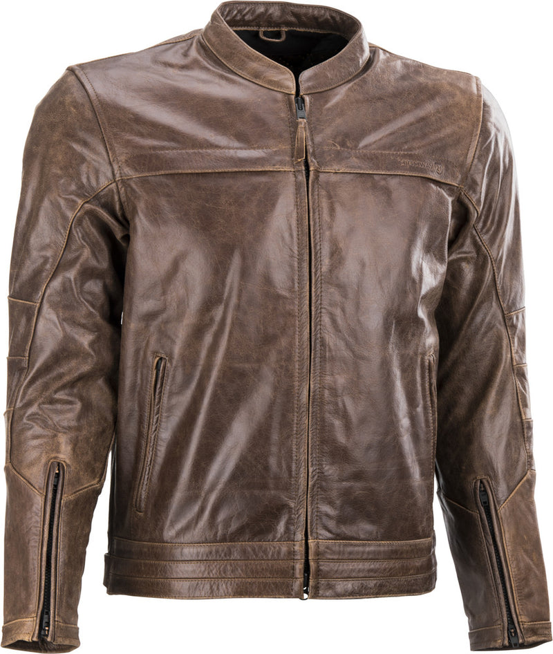Highway 21 Primer Leather Motorcycle Riding Jacket