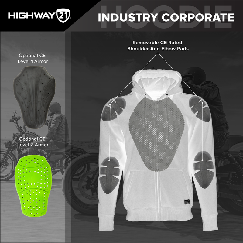 Highway 21 Industry Corporate Motorcycle Riding Hoodie