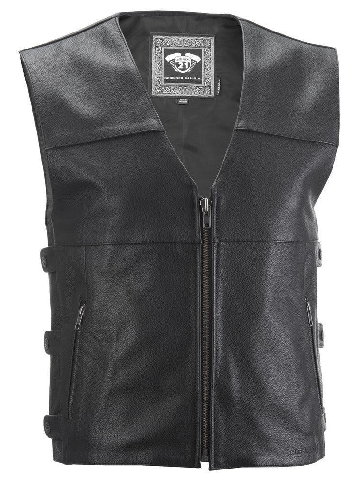 Highway 21 12 Gauge Leather Motorcycle Riding Vest