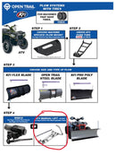Open Trail Plow Manual Lift Kit