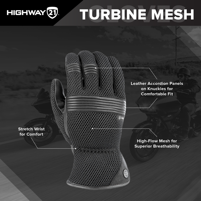 Highway 21 Turbine Mesh Gloves
