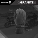 Highway 21 Granite Motorcycle Riding Gloves
