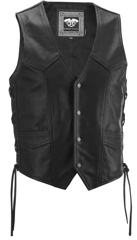Highway 21 Six Shooter Leather Motorcycle Riding Vest