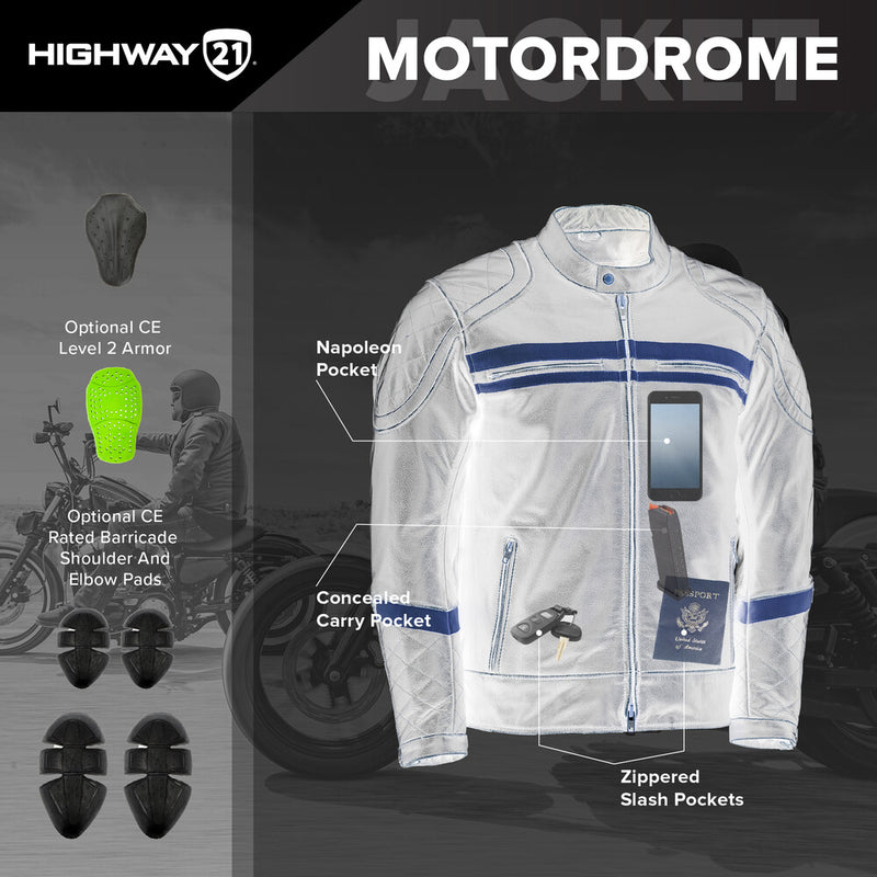 Highway 21 Motordrome Motorcycle Riding Jacket